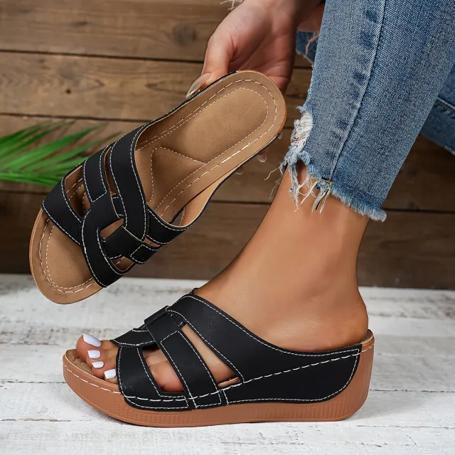 💥Hottest today 70% OFF💥Solid color open toe sandals, comfortable non-slip sole for women