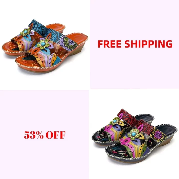 🔥Limited Time Promotion😍Last Day 50% OFF- Women's Cute Fashion Flower Bohemian Non-slip Orthopedic Sandals